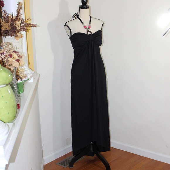 Derek heart, sundress with  beaded halter maxi dress - Picture 1 of 9